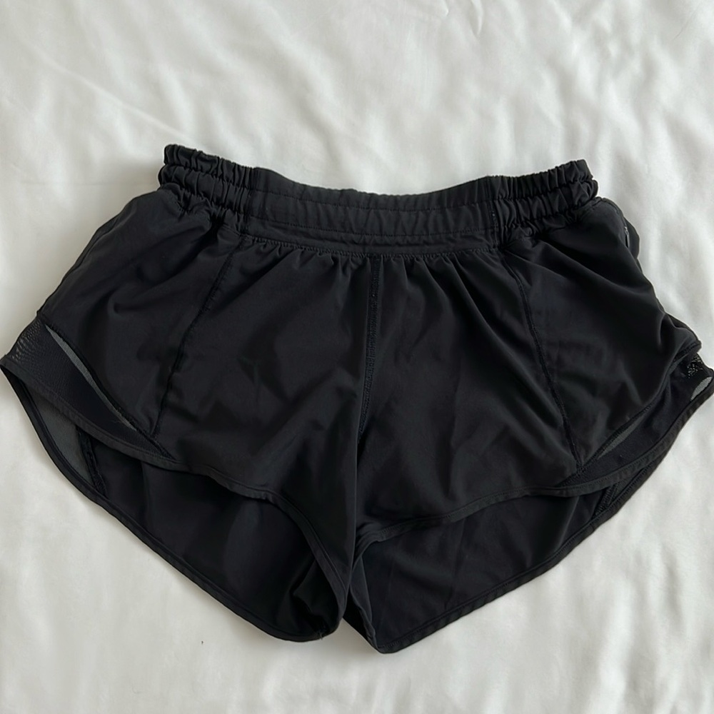 Lululemon Hotty Hot women’s low rise shorts. 2.5”, black size 4.